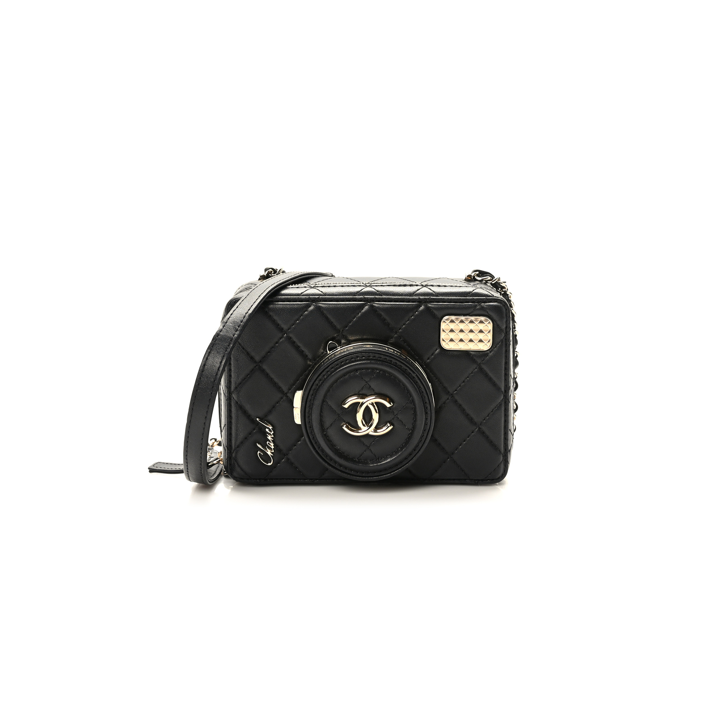 CHANEL LAMBSKIN QUILTED COCO CLICK BAG BLACK AS4817 (16*11.5*6cm)